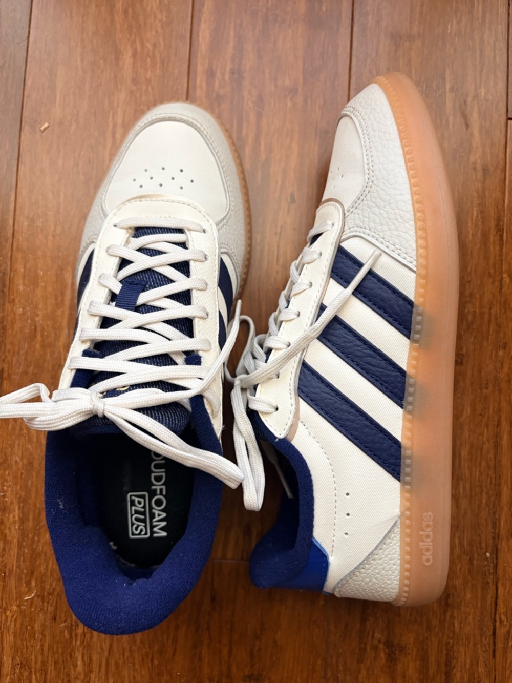 Adidas Breaknet Sleek Sneakers White Navy Gum Sole Women’s Size 7